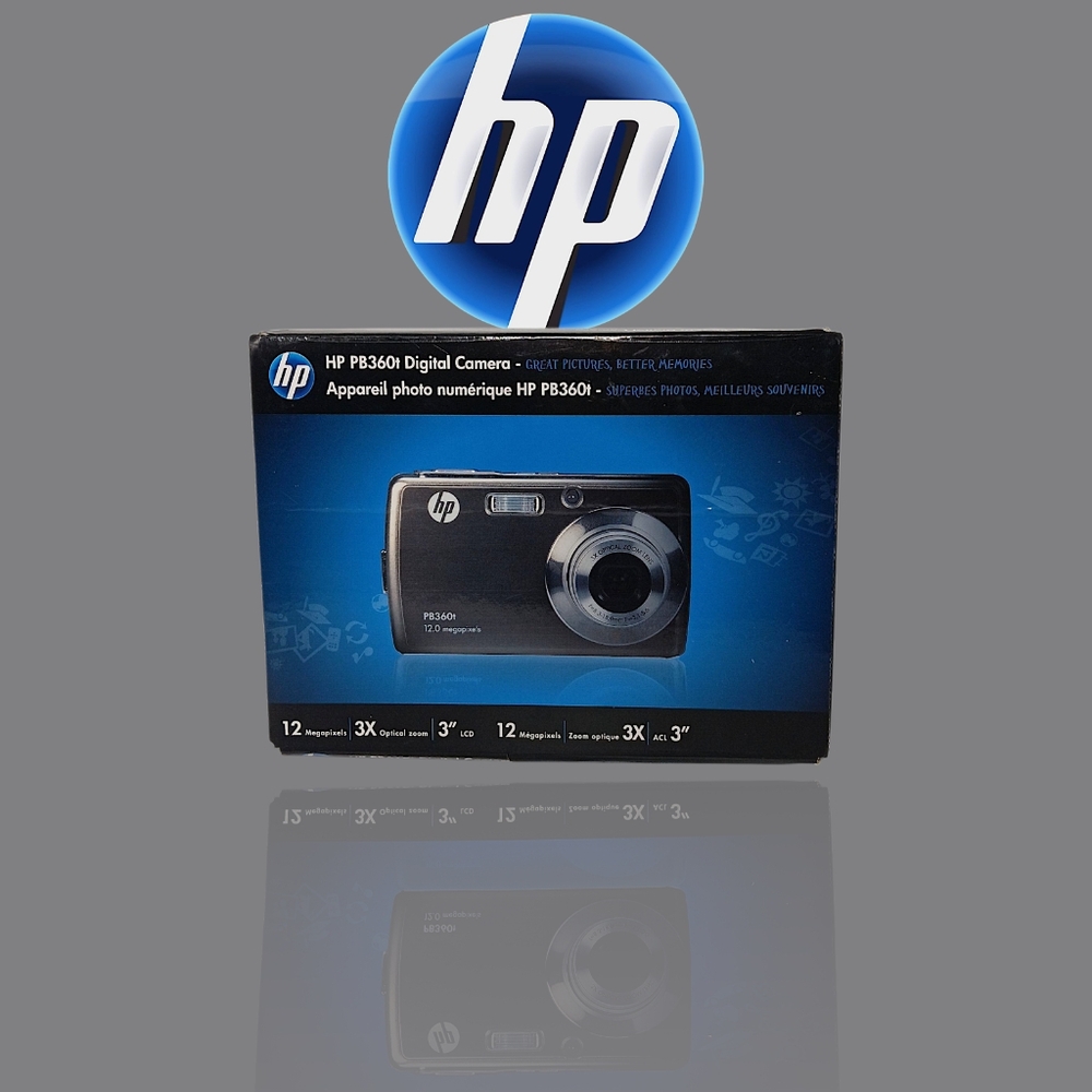 HP PB360t 12.0MP Pink Digital Camera 3x Optical Zoom w/ Box, Battery, Charger